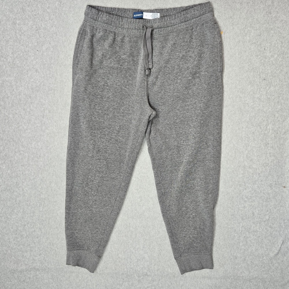 Old Navy Men Pants L‎ Gray Joggers Sweatpants Fleece Jogger 25" Inseam